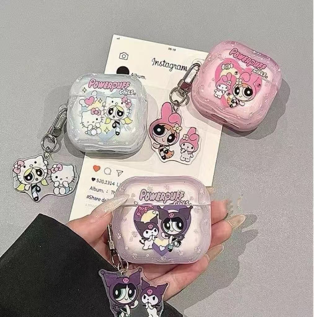 Ins Corazón de una niña encantador dibujos animados para airpods4 Apple Bluetooth auriculares Pro2 / 3 auriculares