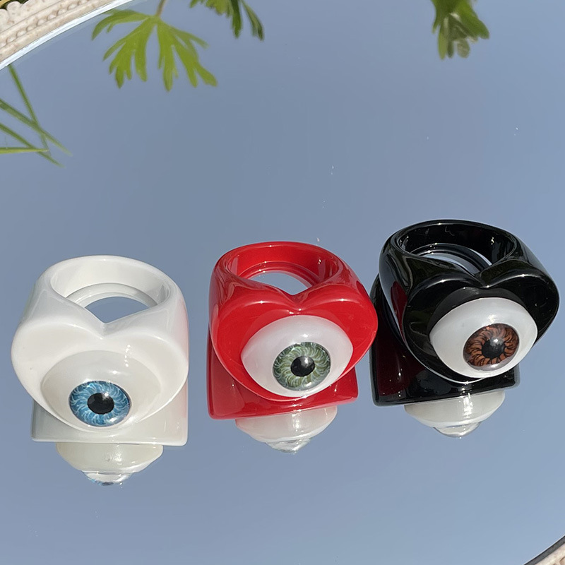 Fashion Eye Resin Stoving Varnish Womenu0027S Rings 1 Piece