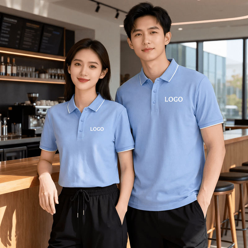 Camisa Polo de Trabajo Personalizable con Solapa de Algodón Ecológico, Transpirable, Antiarrugas, para Ropa de Trabajo image 1