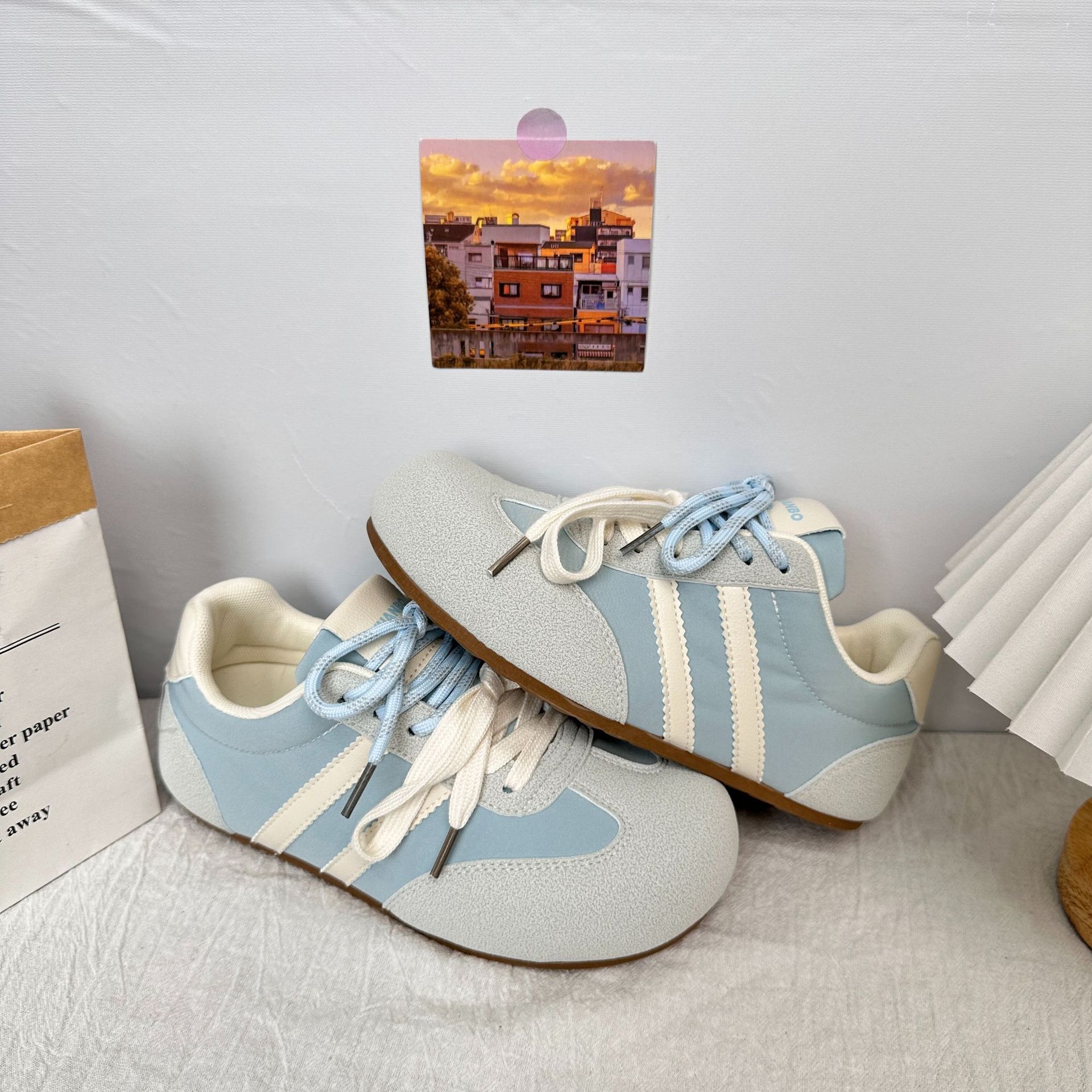 Yuanbo retro todo-fósforo zapatos Forrest Gump para estudiantes zapatos de entrenamiento alemán para mujer 2025 primavera y otoño zapatos deportivos casuales ligeros para el cabello image 8