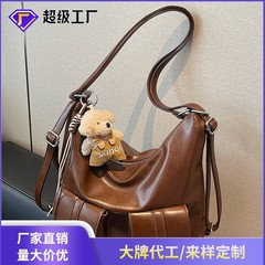 大容量通勤トートバッグ女性レトロ起爆シングルショルダー野菜バスケットバッグ高級感ダブルショルダー女性バッグ