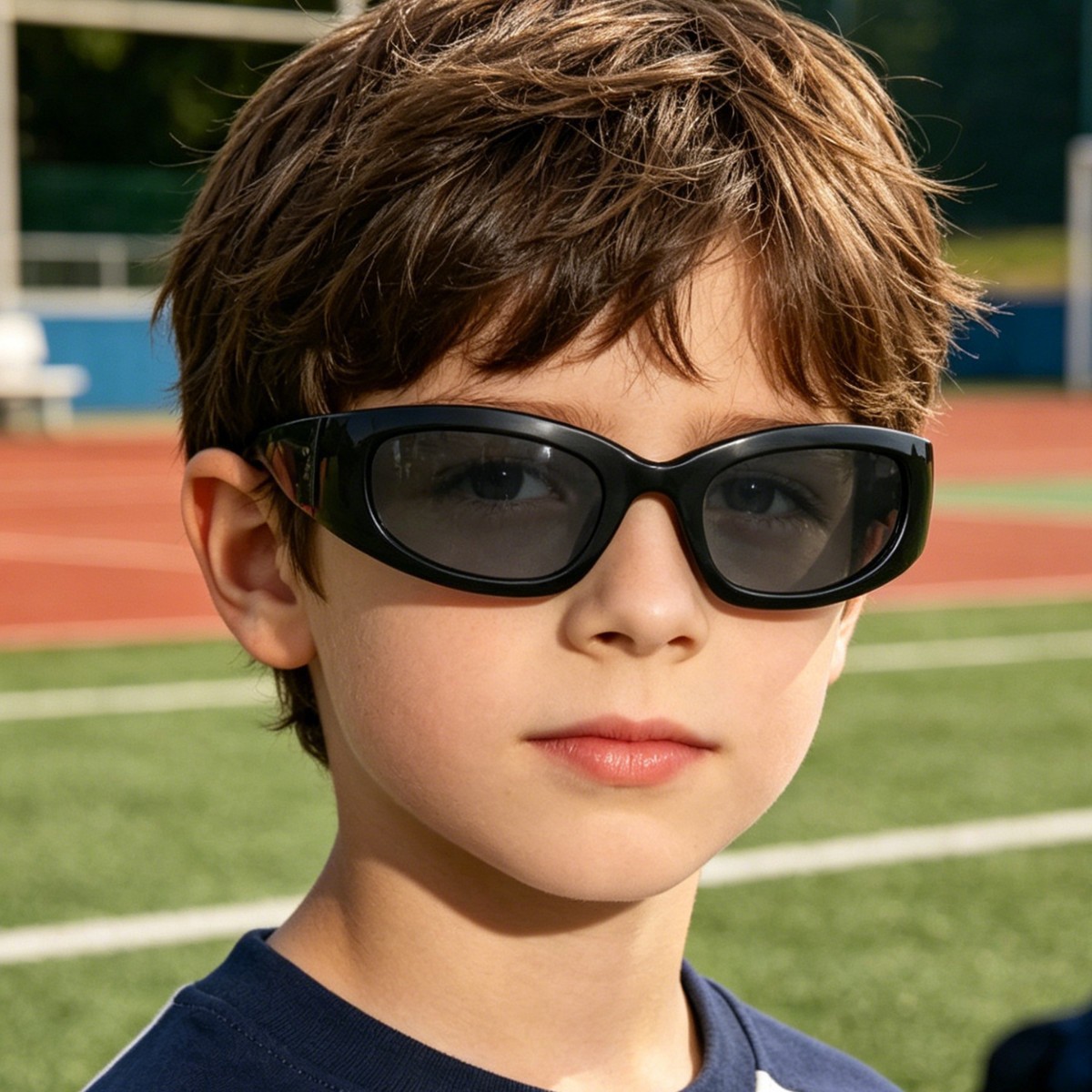 Nuevas gafas de sol deportivas para niños al por mayor, estilo YK, modernas, versátiles, para exteriores, con protección UV, de la marca Rainen