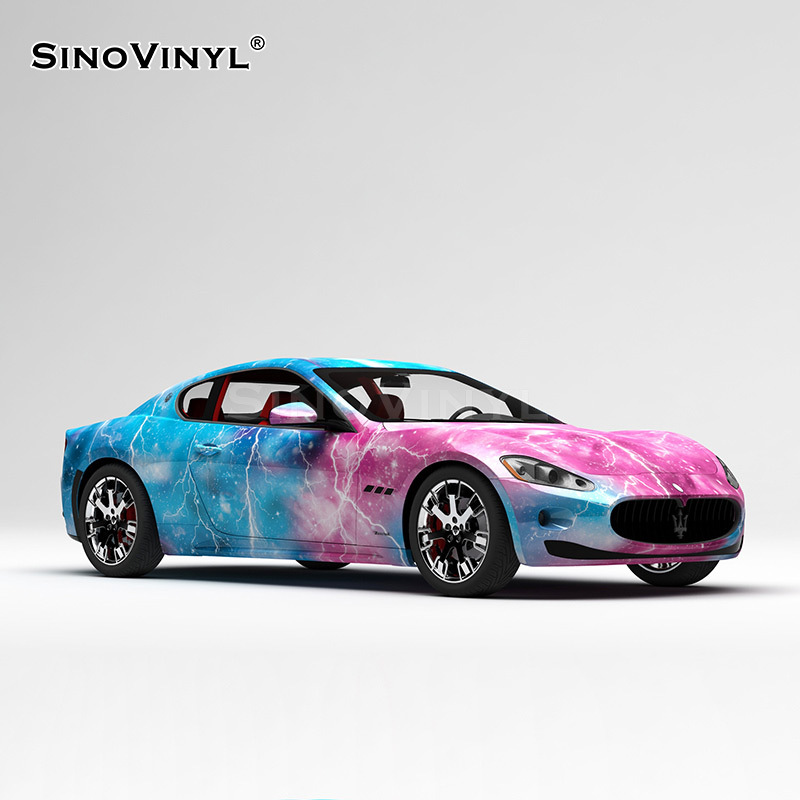 Carlake cielo estrellado pintura coche cambio de color película gradiente brillante cielo estrellado cuerpo pegatinas estrella flash color eléctrico pintura coche completo cambio de color