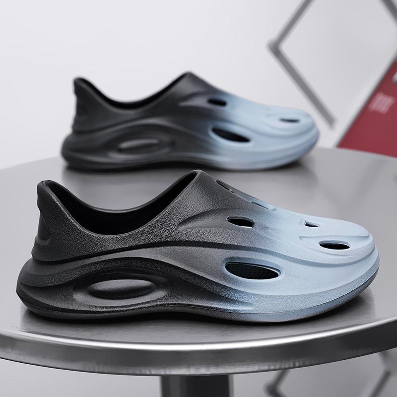 En nombre del cabello, zapatos con agujeros, verano para hombres, nuevas zapatillas Baotou, sandalias antideslizantes de moda, zapatos casuales de playa, zapatos de vadeo, transfronterizos