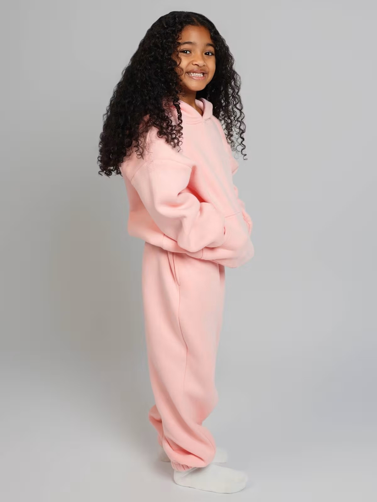 Completo due pezzi bambino con cappuccio stile europeo dopamine_voghion.com