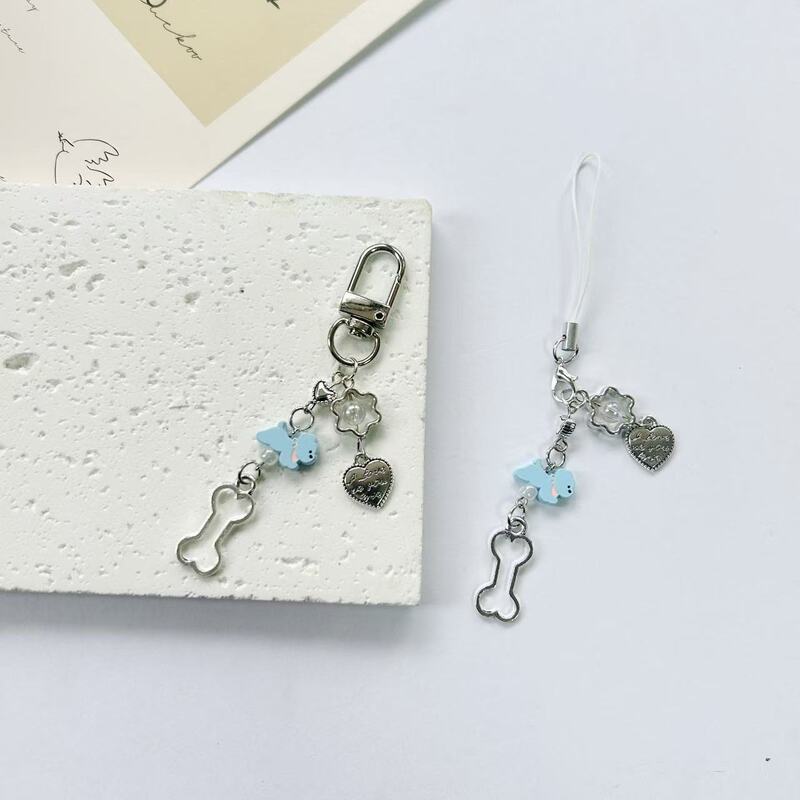 Running puppy ins xiaoqing beaded mobile phone pendant girl heart chain key chain mobile phone chain bag pendant Running puppy ins xiaoqing beaded mobile phone pendant girl heart chain key chain mobile phone chain bag pendant