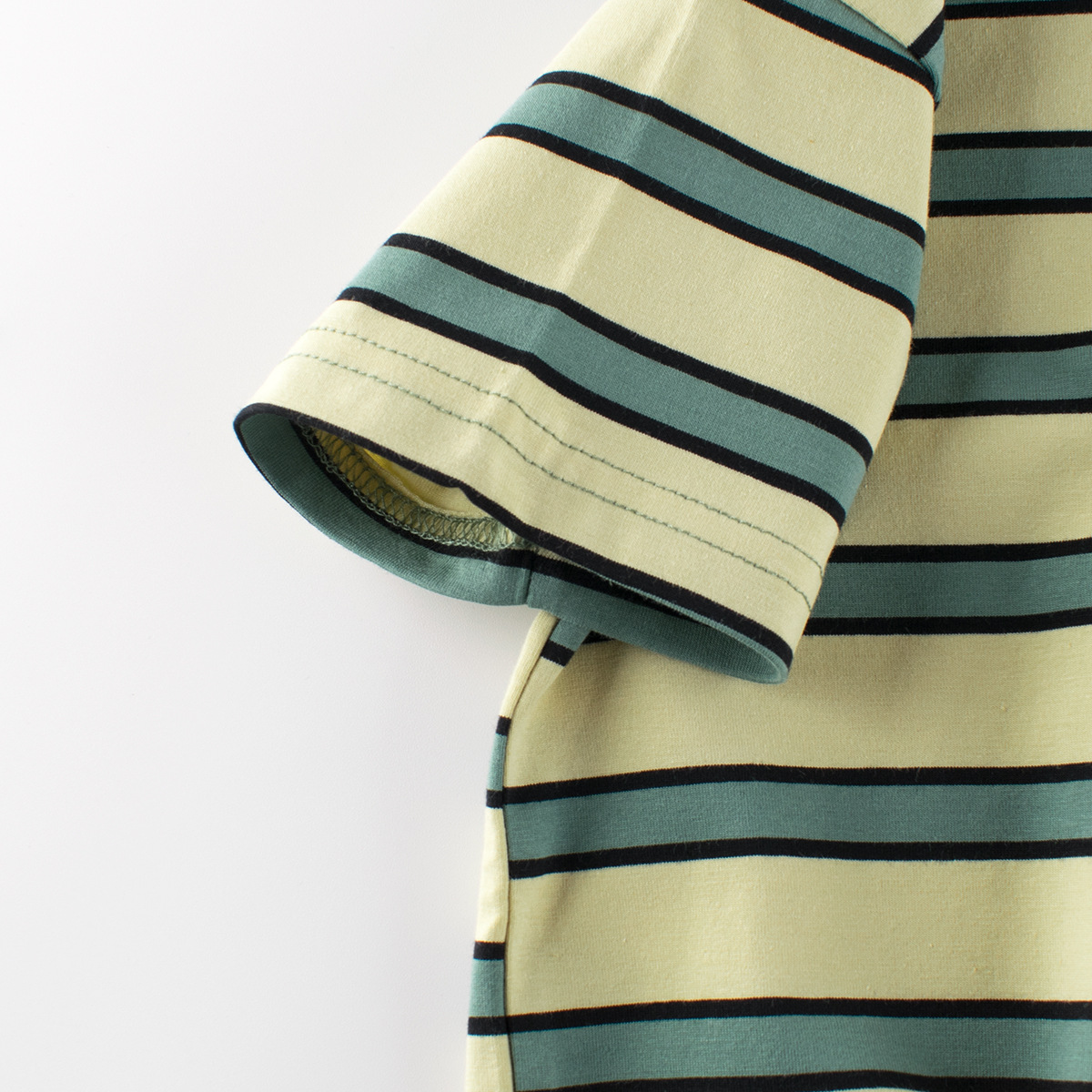 27kids camiseta de manga corta a rayas para niños ropa de verano nueva versión coreana de media manga Leica top ropa de bebé de moda