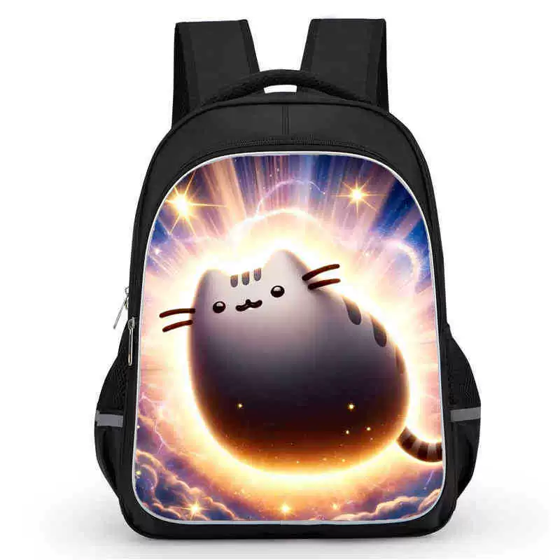 Рюкзак учебный Pusheen Fat Jimao с принтом периферийного типа, через стекло, зарубежная торговля, школьный рюкзак