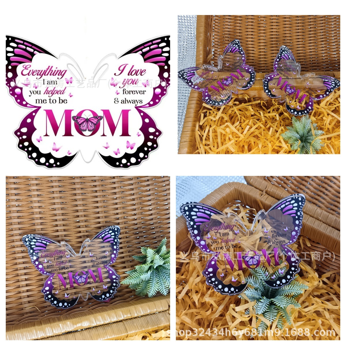 亚马逊跨境新品亚克力摆件母亲节桌面装饰品礼物