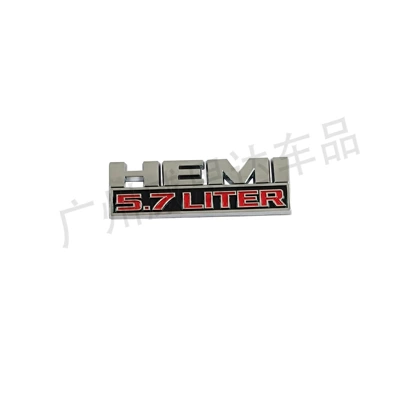 RAM1500 HEMI 5.7liter car — Body sticker - hemi-57literbright-silver
