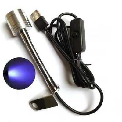 Железнодорожный рыбацкий мост плот мост Рыбалка Blue Light Raft Raft Special Led Blue Light USB Plug -in Зарядка светодиодная лампа сокровищ