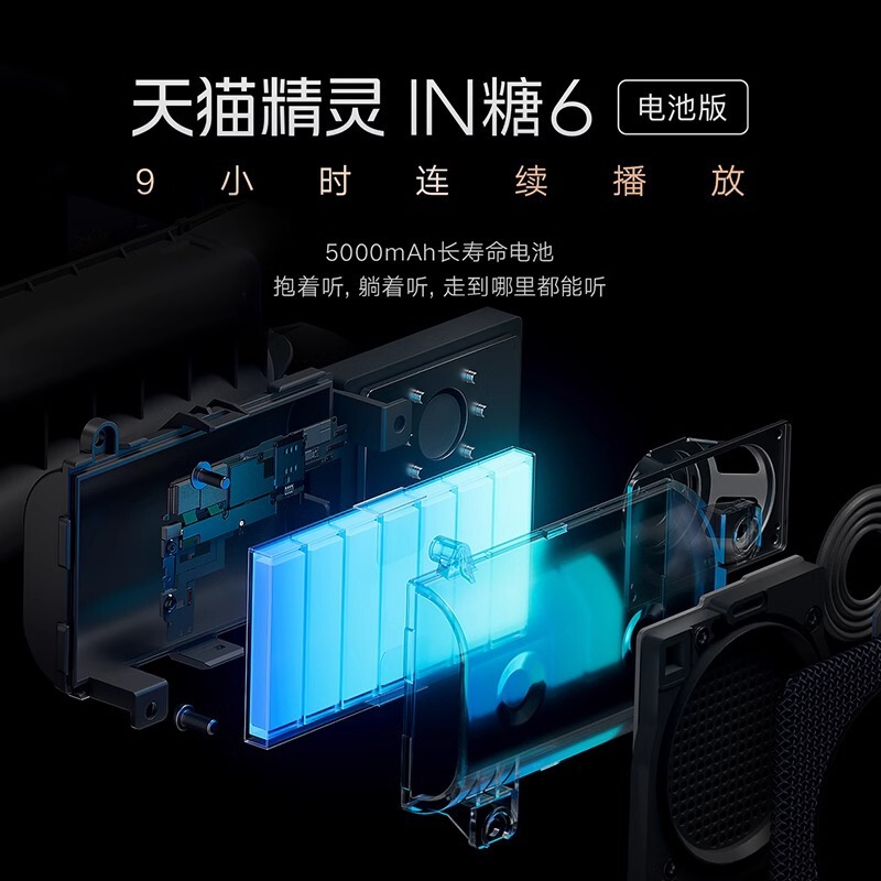 Tmall Elf in Sugar 6 バッテリーバージョン スマート スピーカー Bluetooth オーディオ ベッドサイド目覚まし時計 学生早期教育ロボット|undefined