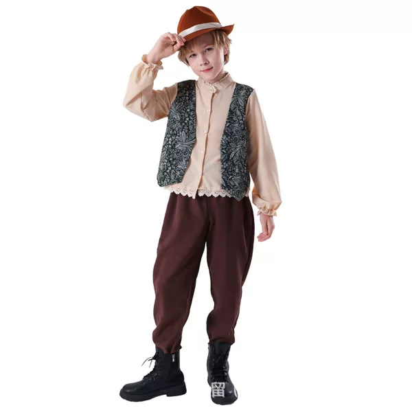 24 Cross-Border Halloween Medieval Retro Pastoral Hanfu Stage Costumes Children's Set Role-Playing Costumes