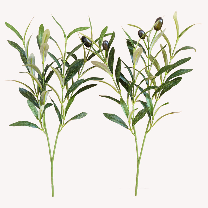 Simulated Green Plant Olive Branches with 4 Forks for Home and Wedding Decoration, Olive Branch Accessories, Cross-Border E-Commerce Factory Wholesale Simulated Green Plant Olive Branches with 4 Forks for Home and Wedding Decoration, Olive Branch Accessories, Cross-Border E-Commerce Factory Wholesale