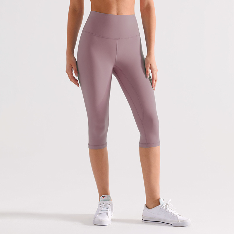 ルルヨガ クロップドパンツ レディース ハイウエスト ヒップアップ 伸縮性起毛 フィットネス サイクリングパンツ 吸湿速乾 スポーツタイツ|undefined