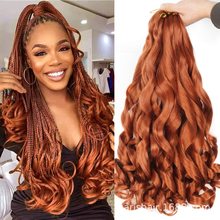 欧美loose wave braids假发脏辫French Curl Crochet Hair钩针发