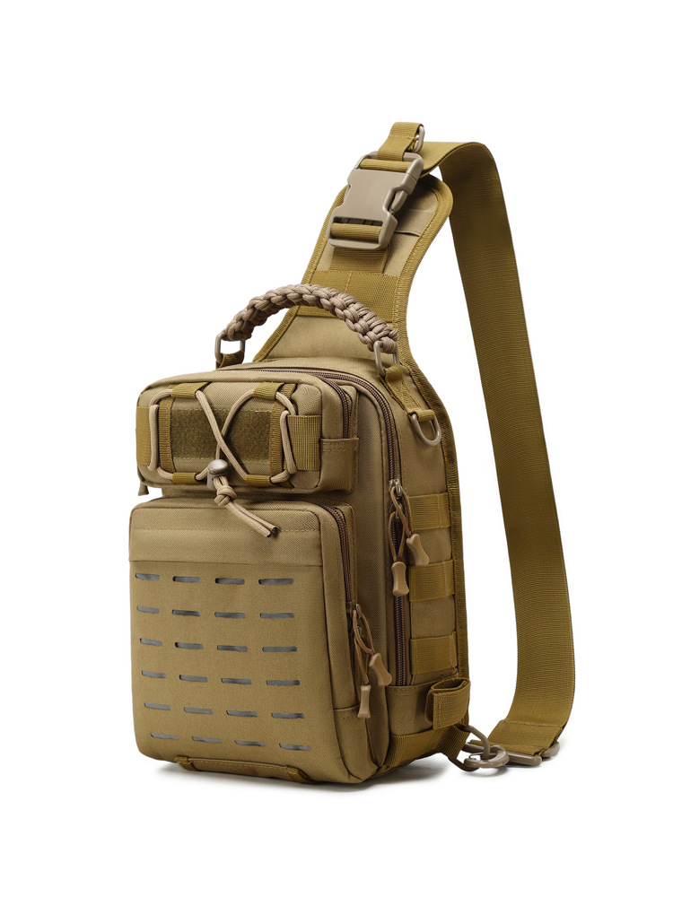 Amazon cross-border - cuatro bolsas de pecho tácticas de hamburguesas para montar mochila de hombro mochila de cuatro bolsas (grande)