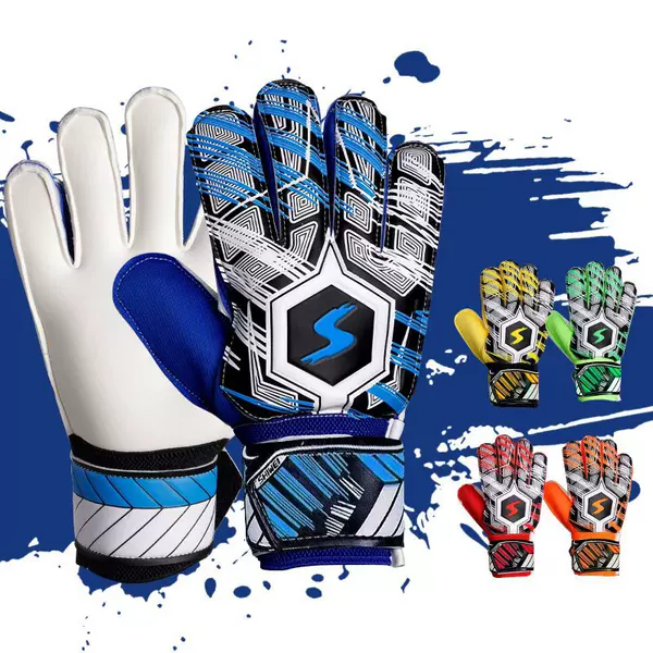 Goalkeeper Football Goalkeeper Breathable Children and Youth Finger Protection Anti-Slip Adult Equipment Training Wear-Resistant Gloves