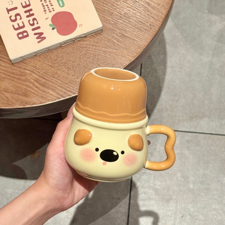 Taza de hervidor de agua - Perro dulce (taza + tapa)