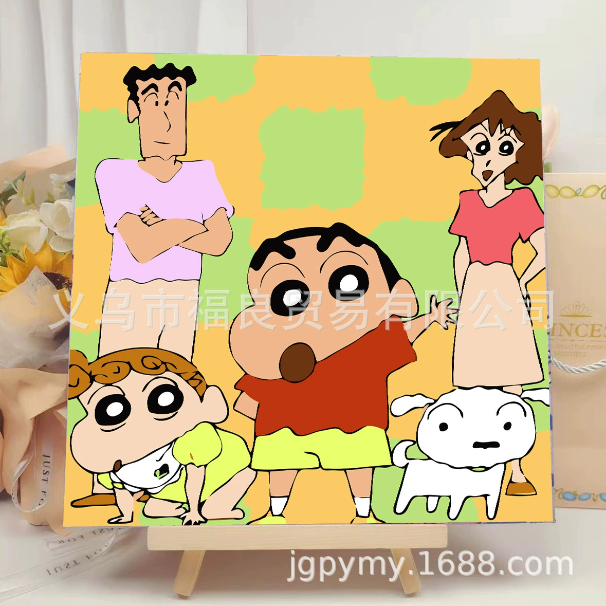 Набор алмазной мозаики DIY 30×30 см, деревянная рама, стразы и инструменты для выкладки
