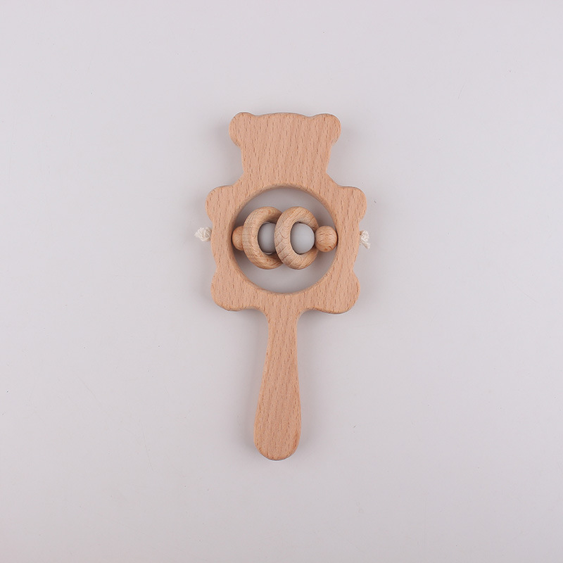 Juguetes de madera de haya para niños osos de hayales de madera artesanía ornamentación fábrica de juguetes decorativos