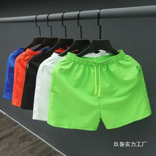 夏季薄款三分速干裤男沙滩休闲短裤纯色简约四分运动宽松3分批发