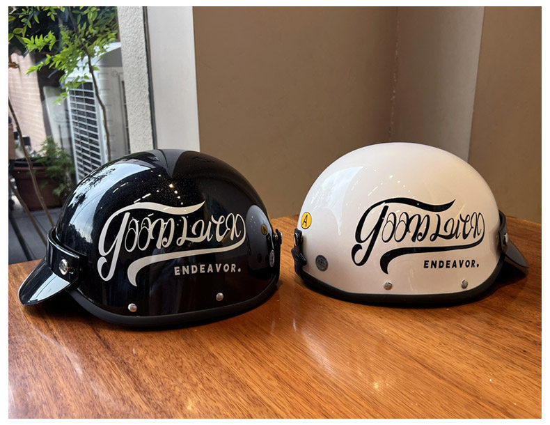 Retro Motorcycle Helmet 3C Certified Electric Vehicle Safety Helmet Men's and Women's Half Helmet Summer Sun Protection Safety Helmet Motorcycle Helmet