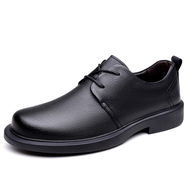 Leather Shoes for Men 2025 New Spring and Autum Genuine Leather Breathable Men's Casual Shoes Soft Sole Soft Surface Business Formal Dad Shoes