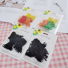 留芳老式缠毛线皮筋儿童女宝宝编发不伤发彩色黑色发圈2元店饰品