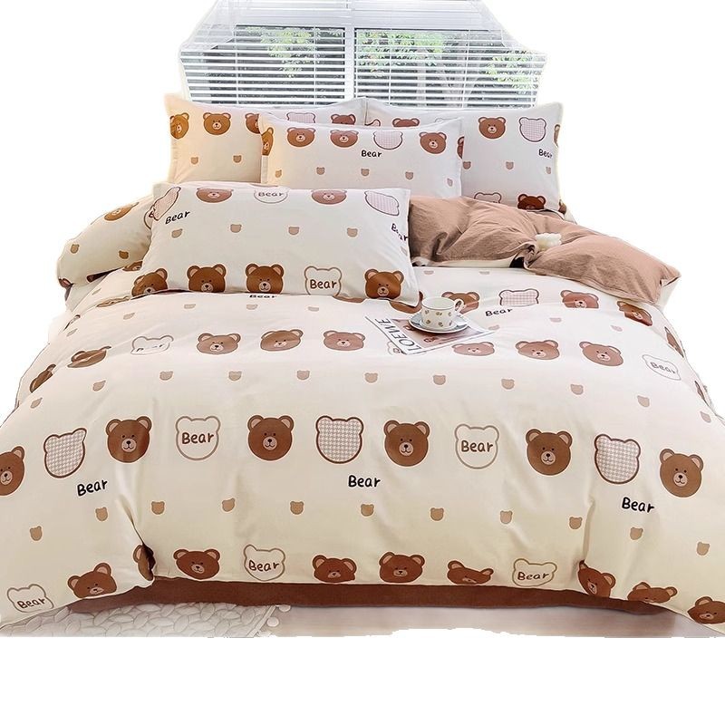 Cubierta de edredón 100% algodón de una sola pieza de algodón grueso cubierta de edredón 1,5 m dormitorio individual 150x180x200x230