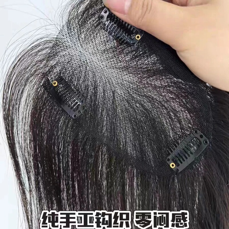 Swiss Net Wig for Women with Fluffy High Crown, Real Hair Hairpiece, One-Piece Forehead Seamless Hair Patch Swiss Net Wig for Women with Fluffy High Crown, Real Hair Hairpiece, One-Piece Forehead Seamless Hair Patch