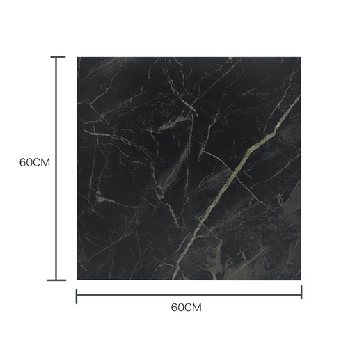 Vinyl flooring, marble-look self-adhesive tiles with backing adhesive, stone plastic flooring, renovation for old houses and shops, full adhesive facing.