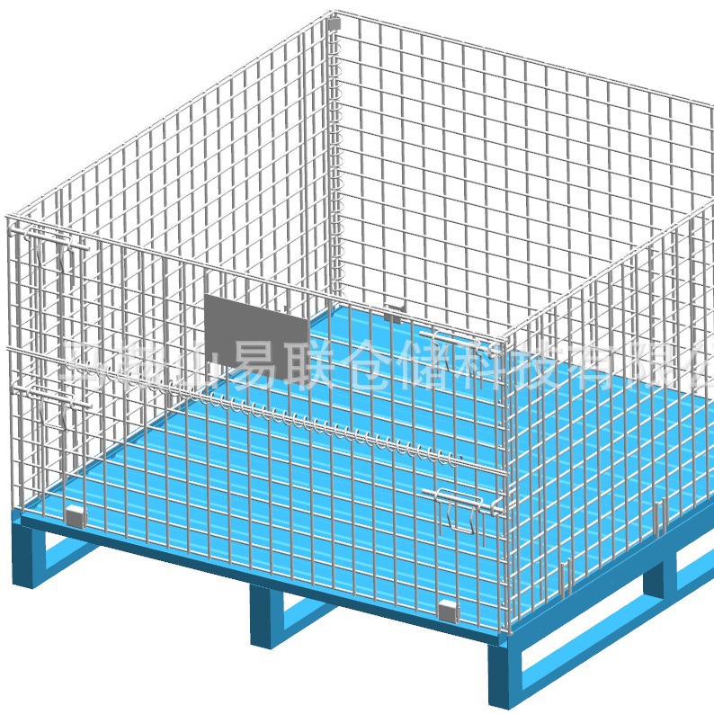 折叠式金属仓储笼 蝴蝶笼 铁笼 车间仓库周转 可堆垛 表面镀锌