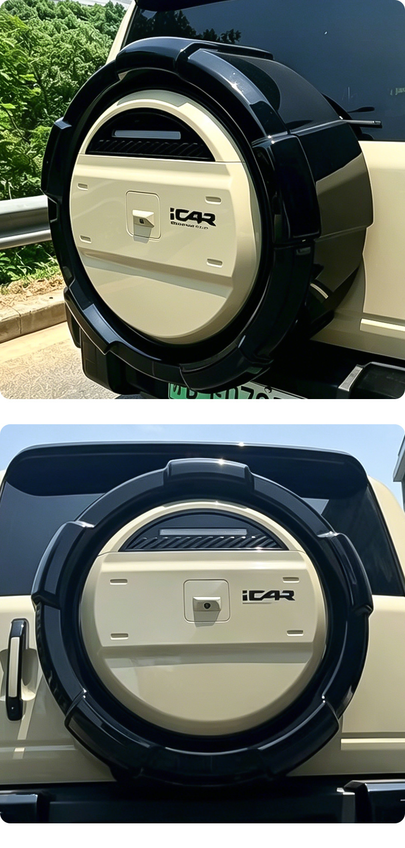 Specialized Chery Icar V27 Spare Tire Cover, Integrated Non-Destructive Installation, Scratch-Resistant, Wear-Resistant, Rain-Proof, Sun-Proof Modification Accessory