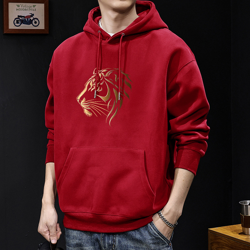 Gran chaqueta roja con capuz Regular - 2558