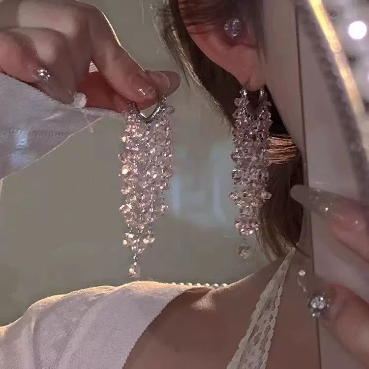 Earrings 925 silver, Korean simple elegant design, long dangling & stud options, lightweight