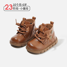 25秋冬款韩版儿童棉靴超轻男童时尚短靴女童时装靴女宝宝学步鞋子