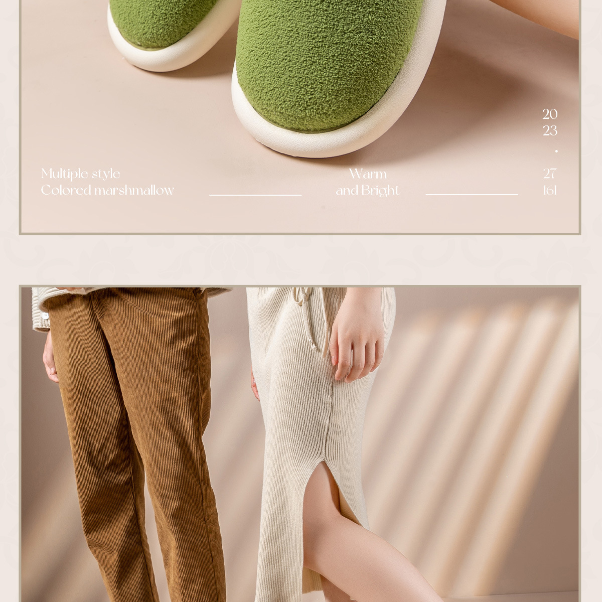 Unisex Casual Basic Solid Color Round Toe Cotton Slippers display picture 5