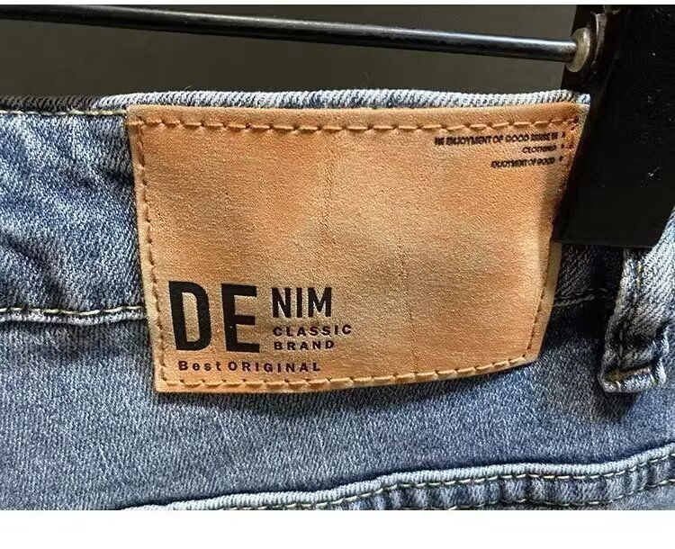 Herren Denim Shorts Slim Fit Retro Style Stretch Sommer Jeans_voghion.com