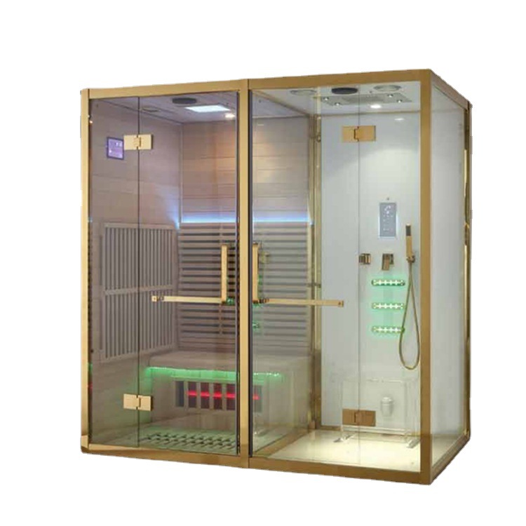 Suministro de fábrica sala de vapor húmedo seco sauna ducha integrada de doble uso sala de baño sala de ondas de luz sala de ducha de vapor
