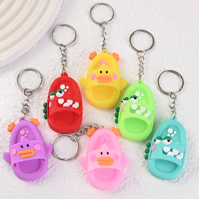 Lindo llavero de dibujos animados de animales, mochila, muñeco colgante, llavero para niñas, accesorio para llaves de coche, juguete personalizado de moda image 4