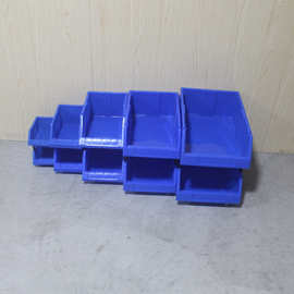 金华批发塑料加厚蓝色斜口盒超市仓库仓储文件物件分类分拣收纳箱