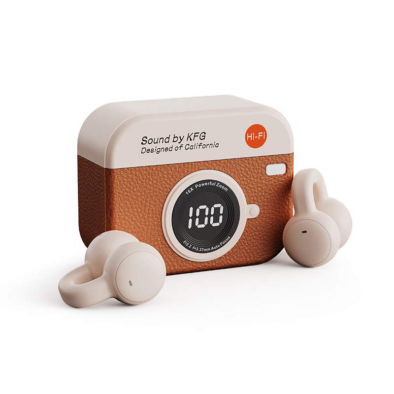 クロスボーダー Q87 カメラモデル イヤークリップ Bluetooth ヘッドセット 長いバッテリー寿命 スポーツ 高品質 レトロ カメラ ヘッドセット|undefined