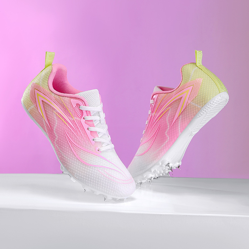 Competition Sports Track and Field Spikes Professional Spikes Track and Field Women's Middle and Short Sprint Full-Length Carbon Plate Running Shoes Female Students Professional