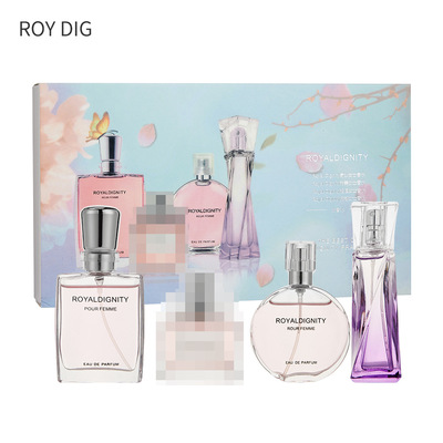 new pattern lady Four piece suit Perfume Fruit Fragrance Lasting Fragrance Elegant and quiet fresh Perfume Gift box packaging wholesale On behalf of