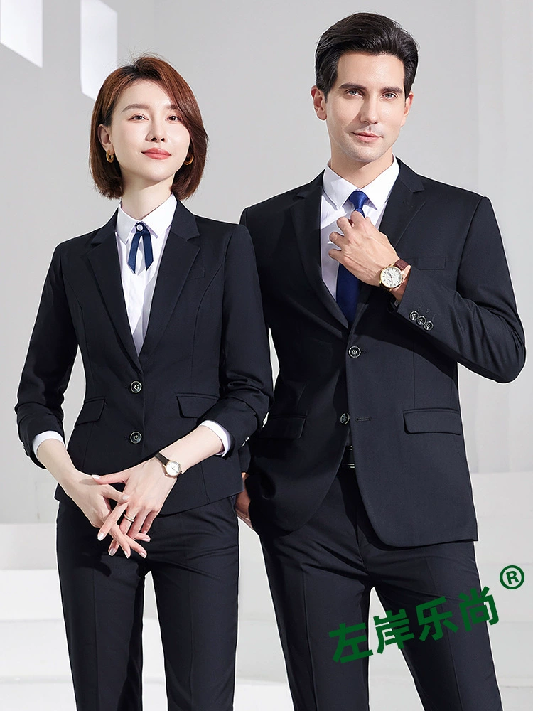 Men's classic suit, black blue jacket, overall