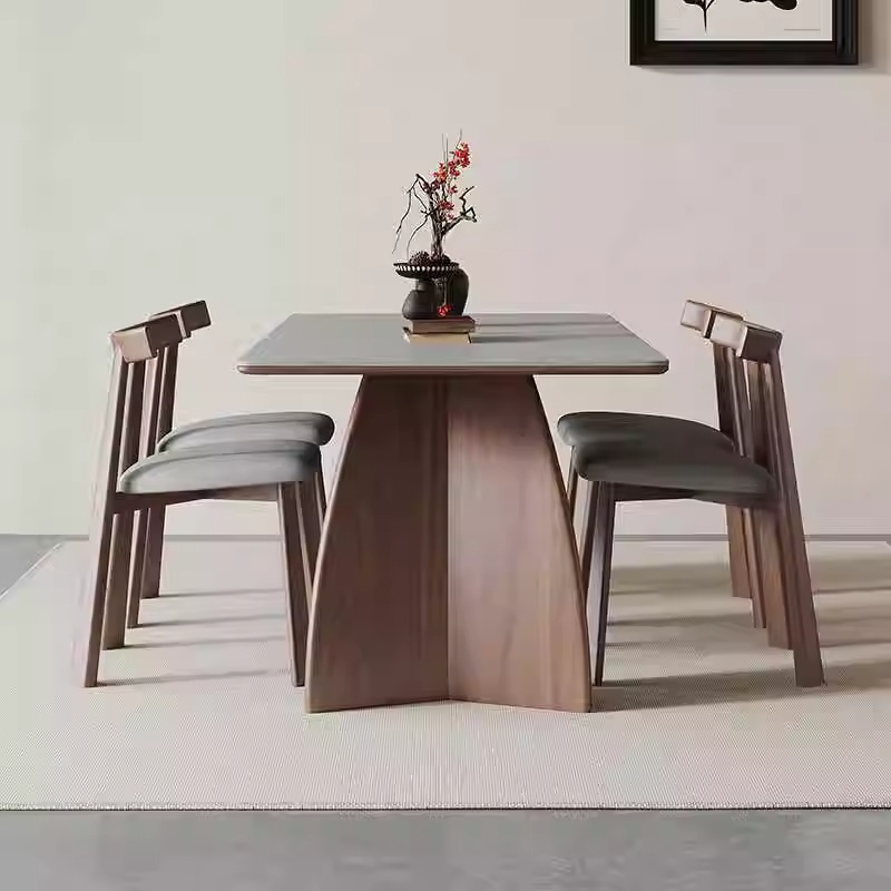 Mesa de comedor de pizarra francesa retro multicapa, mesa de comedor casera moderna simple, mesa de comedor rectangular, restaurante de comercio exterior transfronterizo image 1