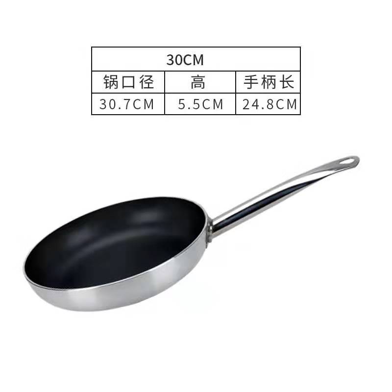 Pan antiadherente, sartén comercial especial, estufas de gas para estufa electromagnética doméstica de gran tamaño de restaurante de carne