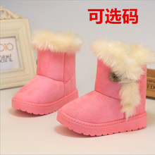 跨境童鞋儿童雪地靴 加厚儿童靴 保暖棉鞋厂家批发一件代
