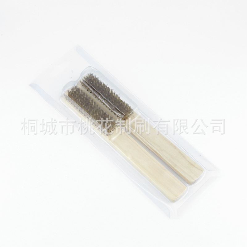 木柄钢丝刷铜丝刷批发 文玩钢丝刷 不锈钢除锈清洁刷抛光打磨除锈